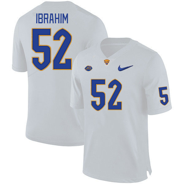 Men #52 Abe Ibrahim Pitt Panthers College Football Jerseys Stitched Sale-White